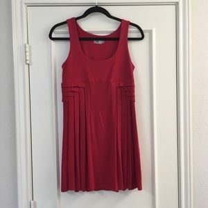 Boutique Red pleated tunic dress S